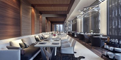 Modern concept design of restaurant lounge